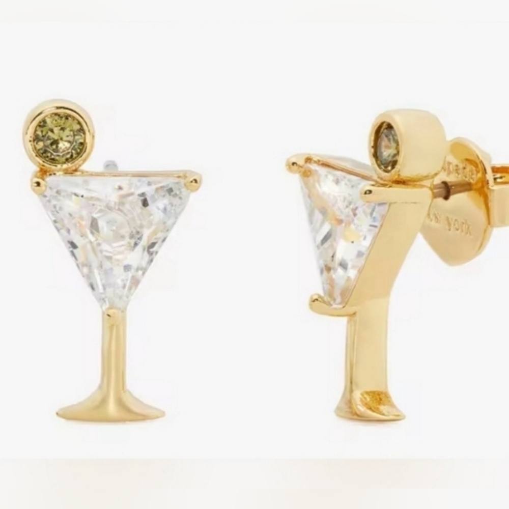 💚▪️Kate Spade ▪️Shaken Or Stirred martini Earrings 🍸✨️